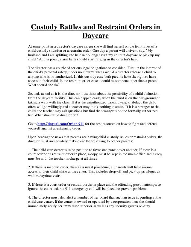 What is a restraining order?